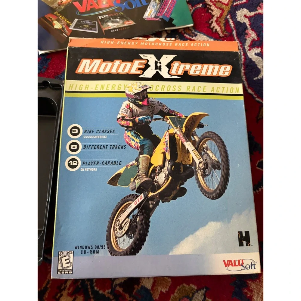 Moto Extreme PC Game Windows 98 95 Big Box ValuSoft Motocross Racing Vintage
